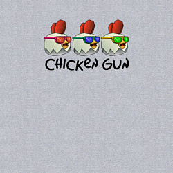 Свитшот хлопковый мужской Chicken gun - три курочки, цвет: меланж — фото 2