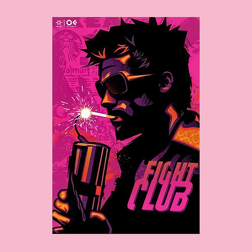 Мужской свитшот The first is right fight club / Светло-розовый – фото 3