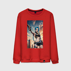 Свитшот хлопковый мужской Jinx модель, цвет: красный