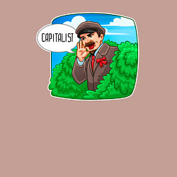 Свитшот хлопковый мужской Ленин - капиталист, цвет: пыльно-розовый — фото 2