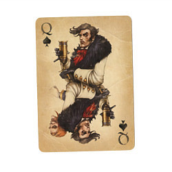 Свитшот хлопковый мужской Fable III Ловкач, дама пики, цвет: белый — фото 2