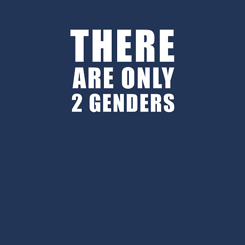 Мужской свитшот There are only 2 genders / Тёмно-синий – фото 3