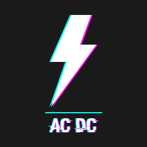 Мужской свитшот AC DC glitch rock / Черный – фото 3