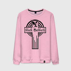 Свитшот хлопковый мужской Black Sabbath Cross, цвет: светло-розовый