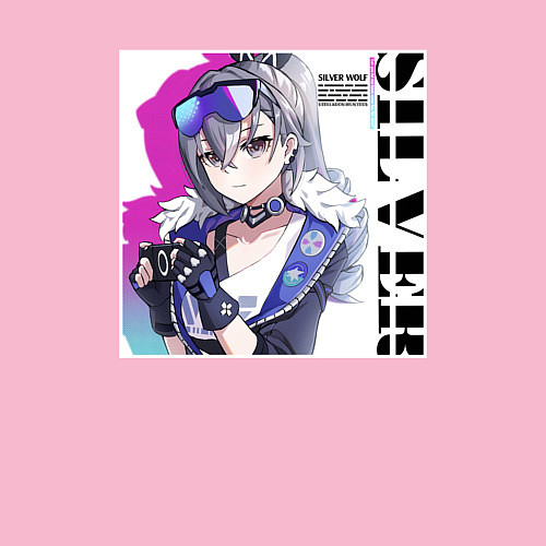 Мужской свитшот Sweet Silver Wolf / Светло-розовый – фото 3