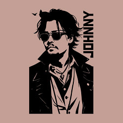 Свитшот хлопковый мужской Johnny Depp - graphics, цвет: пыльно-розовый — фото 2