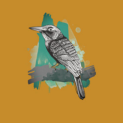 Свитшот хлопковый мужской Птичка певчая, цвет: горчичный — фото 2