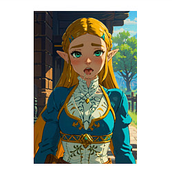 Свитшот хлопковый мужской The legend of Zelda - ahegao art, цвет: белый — фото 2