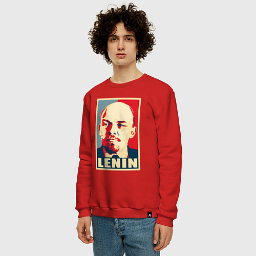Мужской свитшот Lenin / Красный – фото 3