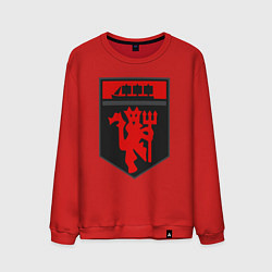Свитшот хлопковый мужской Manchester logo, цвет: красный