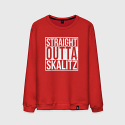 Свитшот хлопковый мужской Straight outta Skalitz, цвет: красный