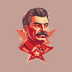 Свитшот хлопковый мужской Граффити Сталин, цвет: пыльно-розовый — фото 2