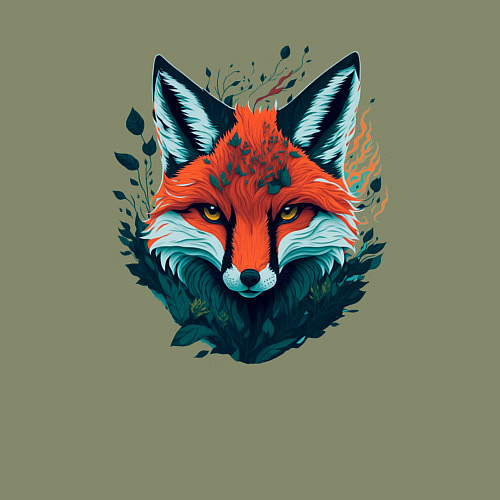 Мужской свитшот Огненная лисица / Авокадо – фото 3