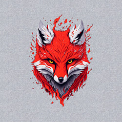 Свитшот хлопковый мужской Лисий демон, цвет: меланж — фото 2