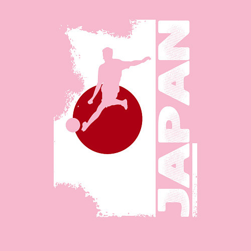 Мужской свитшот Футбол Японии / Светло-розовый – фото 3