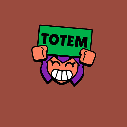 Мужской свитшот Значок болельщика Totem Brawl Stars / Кирпичный – фото 3