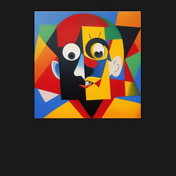 Свитшот хлопковый мужской Пикассо арт, цвет: черный — фото 2