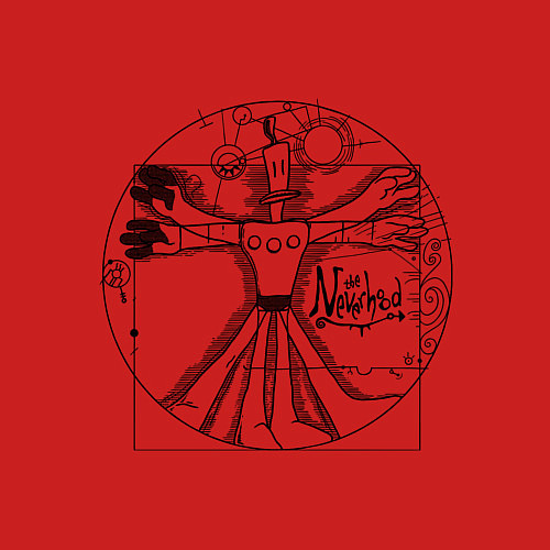 Мужской свитшот Витрувианский Неверь в худо / Красный – фото 3