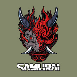 Свитшот хлопковый мужской Samurai logo, цвет: авокадо — фото 2