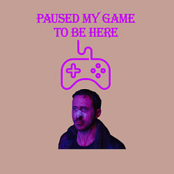 Свитшот хлопковый мужской Paused my game to be here, цвет: пыльно-розовый — фото 2