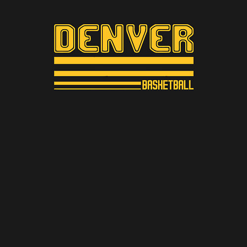 Мужской свитшот Basketball Denver / Черный – фото 3