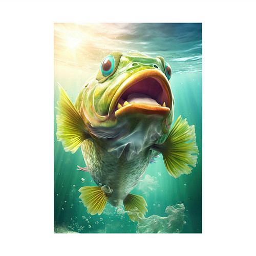 Мужской свитшот Большой карп / Белый – фото 3