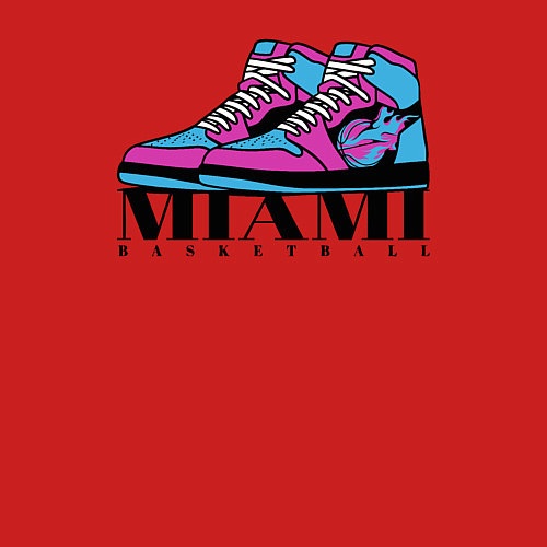 Мужской свитшот Basketball Miami / Красный – фото 3