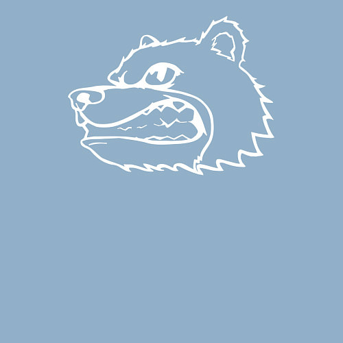 Мужской свитшот Белая голова медведя / Мягкое небо – фото 3