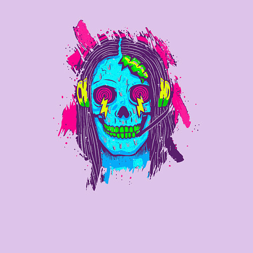 Мужской свитшот Blue skull / Лаванда – фото 3