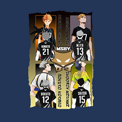 Свитшот хлопковый мужской Волейбол - haikyuu, цвет: тёмно-синий — фото 2
