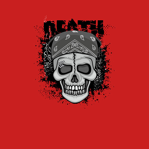 Мужской свитшот Череп Death / Красный – фото 3