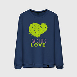 Свитшот хлопковый мужской Cactus love, цвет: тёмно-синий