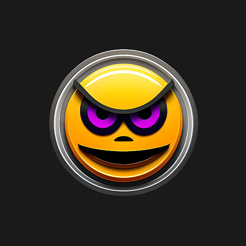 Мужской свитшот Злорадный смайлик / Черный – фото 3