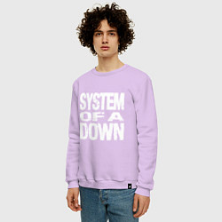 Свитшот хлопковый мужской SoD - System of a Down, цвет: лаванда — фото 2