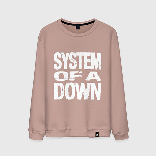 Мужской свитшот SoD - System of a Down / Пыльно-розовый – фото 1