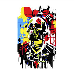 Свитшот хлопковый мужской Skull - pop art - sketch, цвет: белый — фото 2