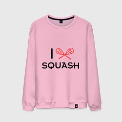 Свитшот хлопковый мужской I Love Squash, цвет: светло-розовый