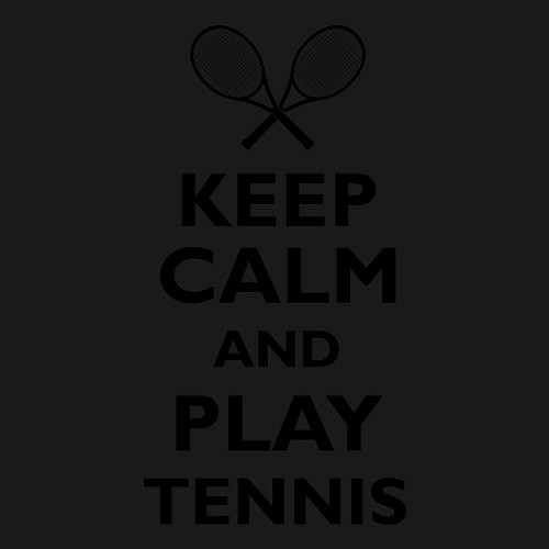 Мужской свитшот Keep Calm & Play tennis / Черный – фото 3