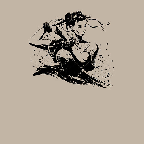 Мужской свитшот Street Fighter Chun-Li / Миндальный – фото 3