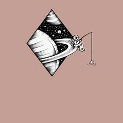 Свитшот хлопковый мужской Space fisher, цвет: пыльно-розовый — фото 2