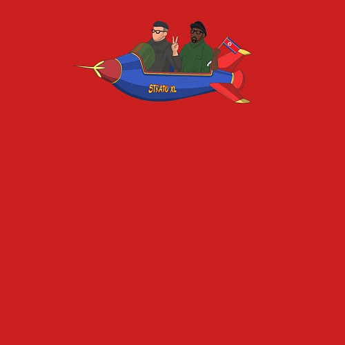 Мужской свитшот Ким Чен Ын и Биг Смоук / Красный – фото 3