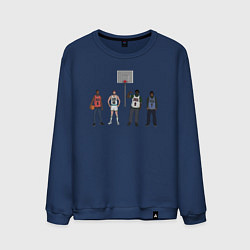 Свитшот хлопковый мужской Баскетбольная команда, цвет: тёмно-синий