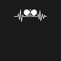 Свитшот хлопковый мужской Пинг-понг в сердце, цвет: черный — фото 2