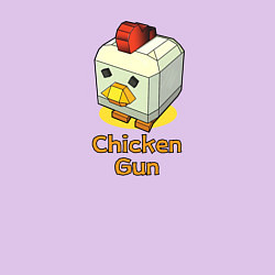 Свитшот хлопковый мужской Chicken Gun: цыпленок, цвет: лаванда — фото 2