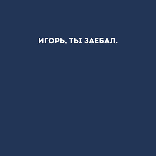 Мужской свитшот Игорь, ты заебал: Надо было сразу тебя нахуй посла / Тёмно-синий – фото 3
