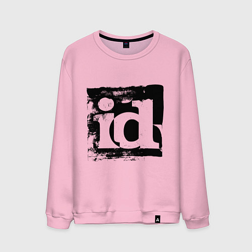 Мужской свитшот ID software logo / Светло-розовый – фото 1