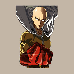 Свитшот хлопковый мужской Saitama fist, цвет: миндальный — фото 2