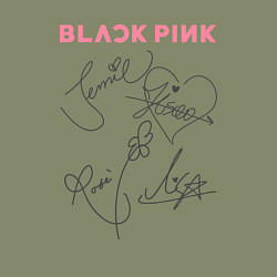 Свитшот хлопковый мужской Blackpink автограф, цвет: авокадо — фото 2