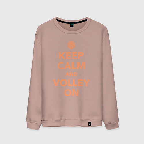 Мужской свитшот Keep calm and volley on / Пыльно-розовый – фото 1