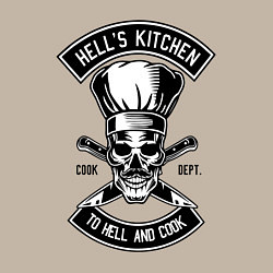 Свитшот хлопковый мужской Hells kitchen, цвет: миндальный — фото 2